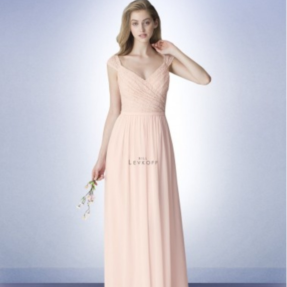 Light pink Bill Levkoff Bridesmaid Dress